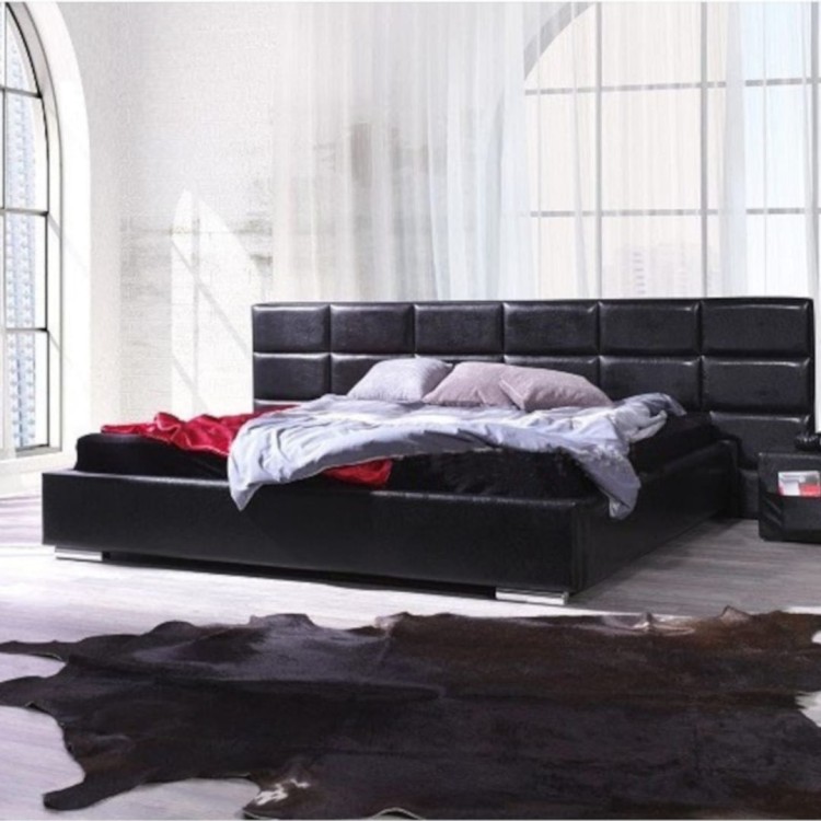 Łóżko tapicerowane BLACK | Rozmiar 140x200 | Wizualizacja
