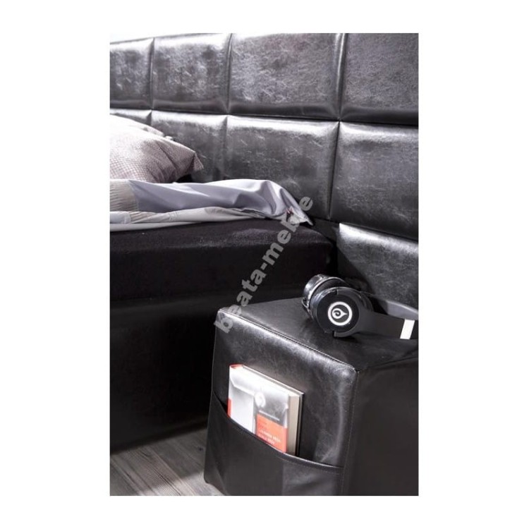 Łóżko tapicerowane BLACK | Rozmiar 200x200 | Wizualizacja 5