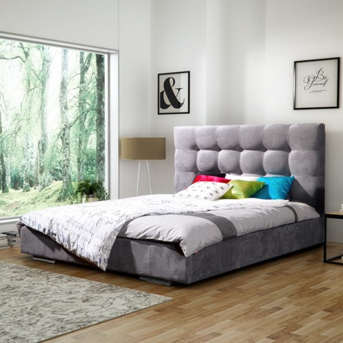 Łóżko tapicerowane GREY | Rozmiar 160x200 | Wizualizacja