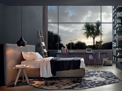 Łóżko tapicerowane ASYMETRIA | Rozmiar 160x200 | Wizualizacja 2