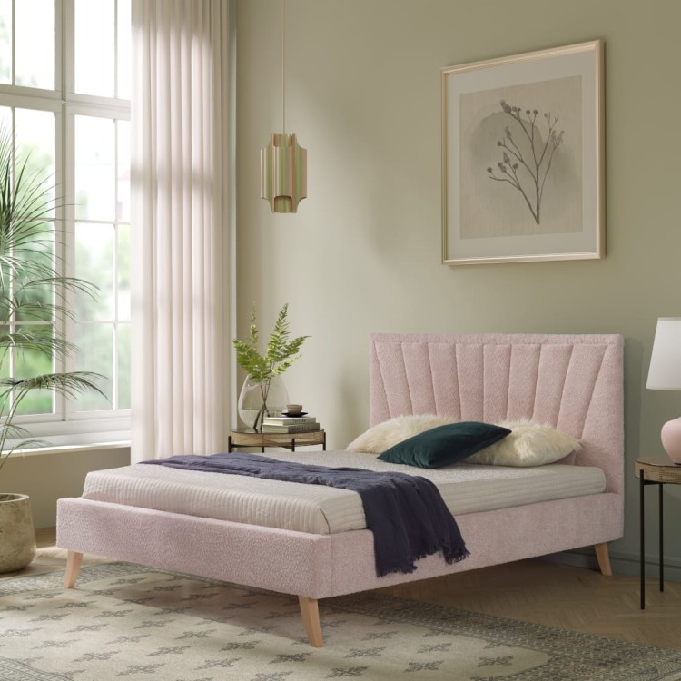 Łóżko tapicerowane BELLA | Rozmiar 200x200 - wizualizacja