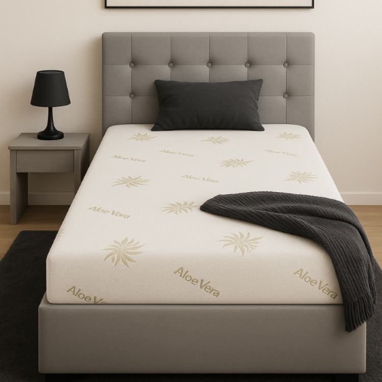Łóżko tapicerowane MINI GREY | Rozmiar 90x200 | Szary