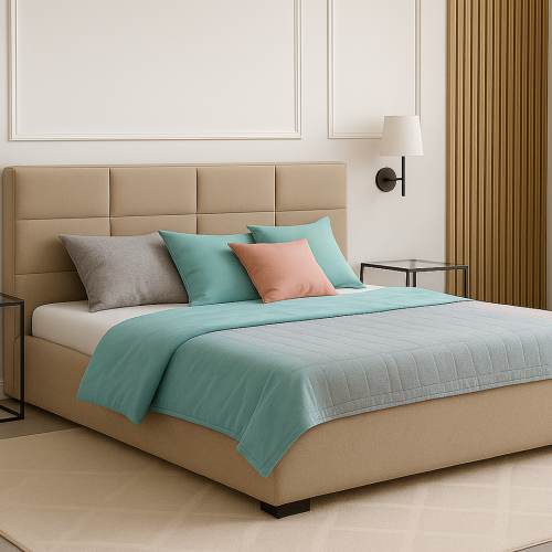 Łóżko tapicerowane MERCY | Rozmiar 160x200 | Wizualizacja