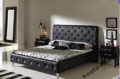 Łóżko tapicerowane CARO | Rozmiar 140x200 | Wizualizacja 3