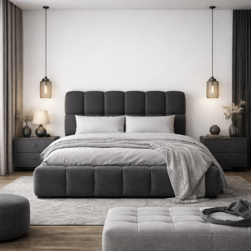 Łóżko tapicerowane VEGA | Rozmiar 160/200 | Wizualizacja 1