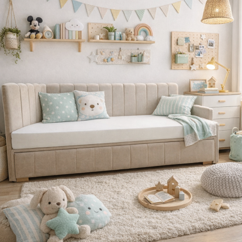 Łóżko tapicerowane GAJA | Rozmiar 90x200 | Wizualizacja 4