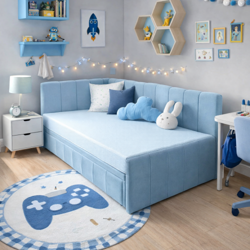 Łóżko tapicerowane GAJA | Rozmiar 90x200 | Wizualizacja