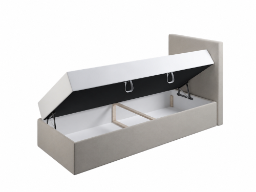 Łóżko tapicerowane MINI GREY | Rozmiar 90x200 | Wizualizacja 1