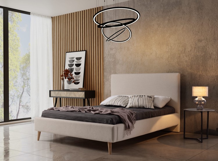 Łóżko tapicerowane LOFT | Rozmiar 180x200 | Wizualizacja 2