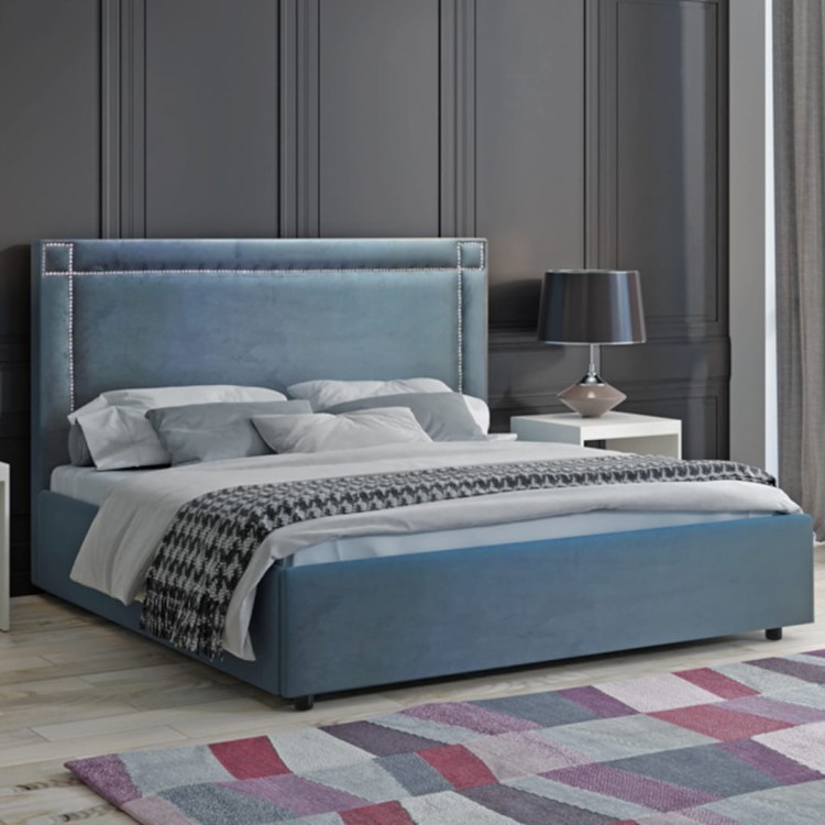 Łóżko tapicerowane NOVEL | Rozmiar 140x200 | Wizualizacja