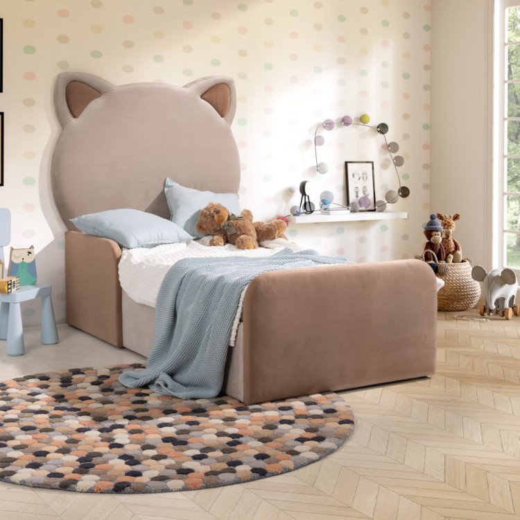 Łóżko tapicerowane KOTEK | Rozmiar 90x200 | Wizualizacja