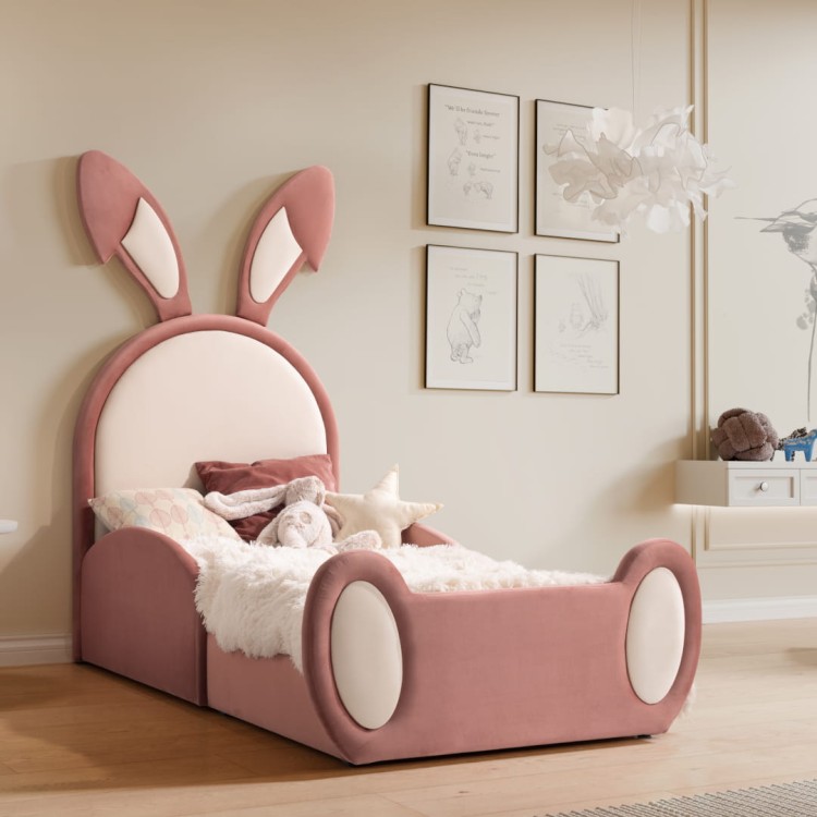 Łóżko tapicerowane KRÓLIK | Rozmiar 80x160 | Wizualizacja