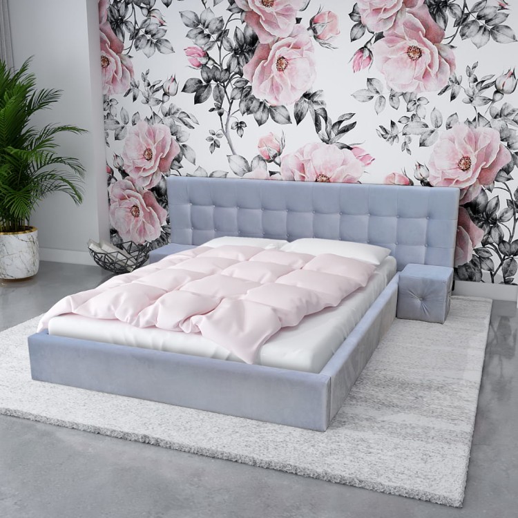 Łóżko tapicerowane ROMA | Rozmiar 160x200 | Wizualizacja